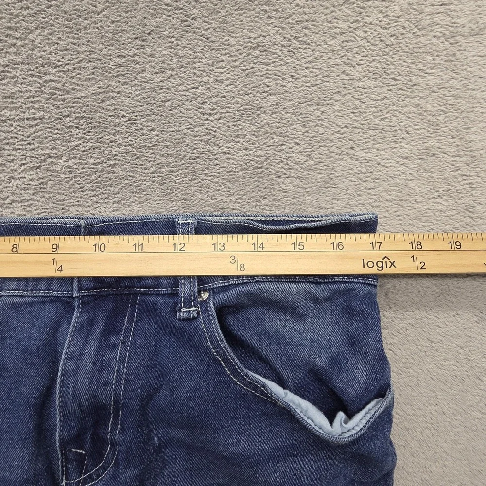 True Religion Ricky Relaxed Straight Jeans Mens Measured 34x32 Blue Medium Wash